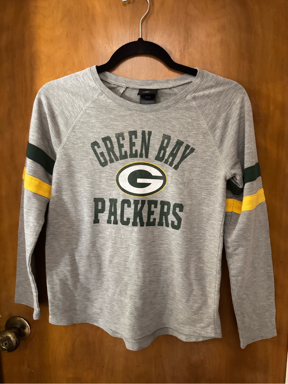 NFL Gray Green Yellow Green Bay Packers Kids Long Sleeve Sweatshirt